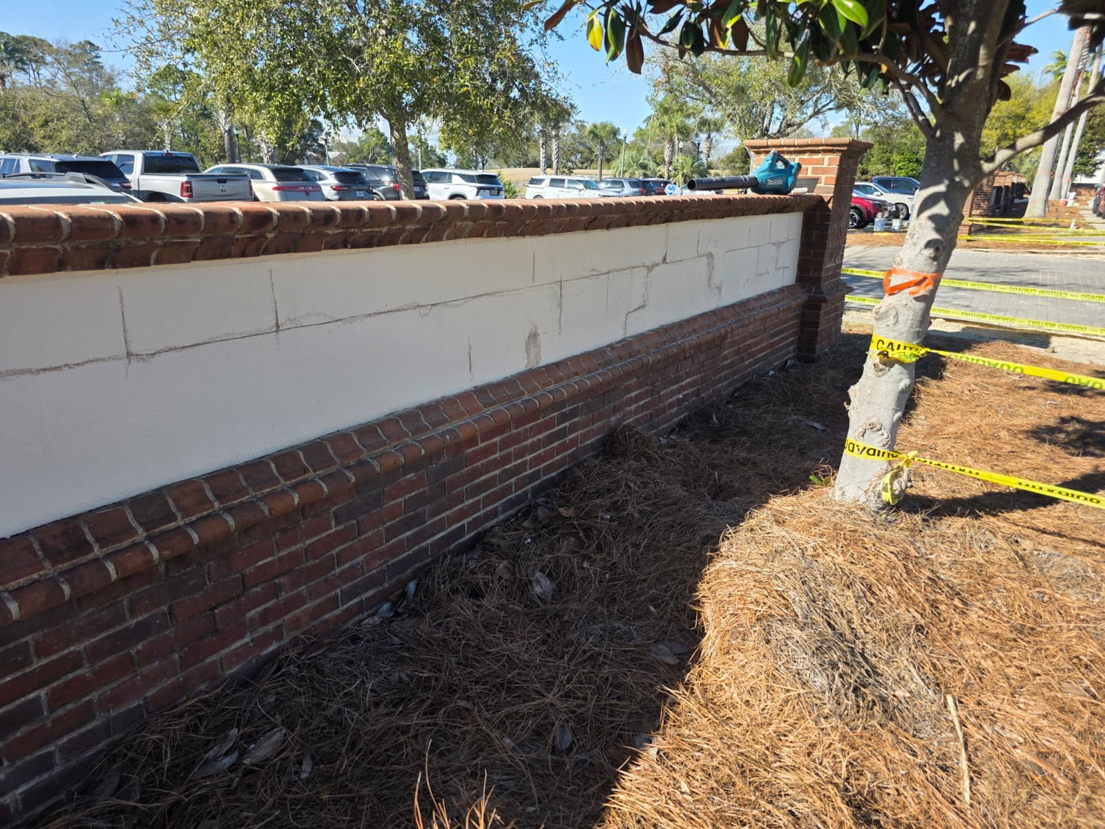 Luxury coastal home stucco columns