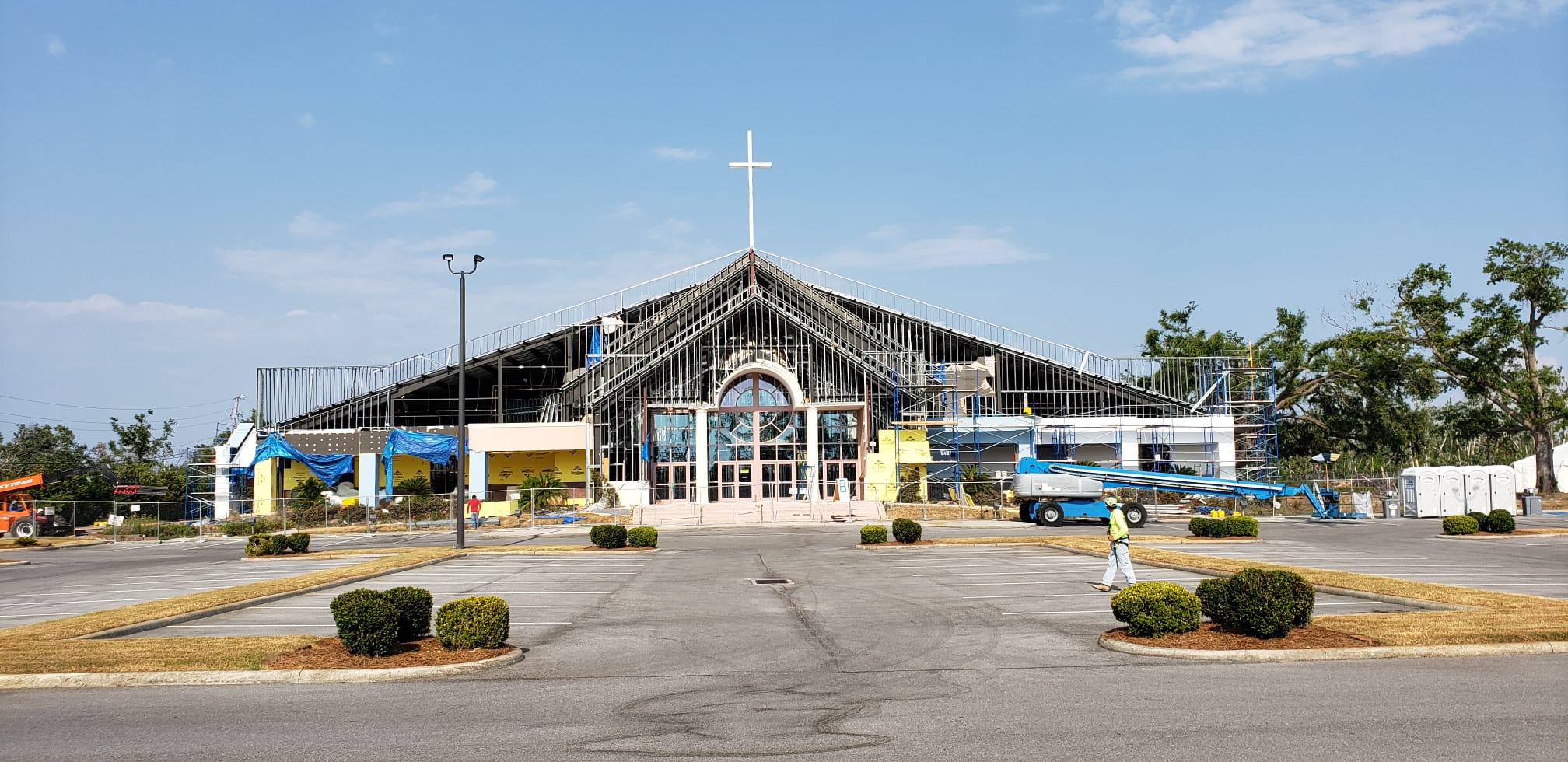 Church EIFS project before completion