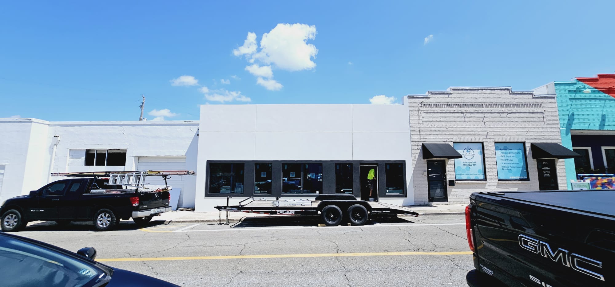 Large commercial structure exterior