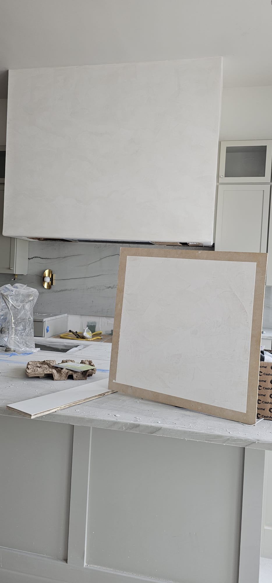 Panel samples in workshop